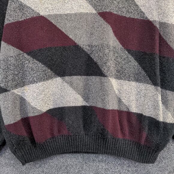 Liberty Sweaters Men's Pullover Knit Multicolor XL Geometric Crew Neck - Picture 4 of 13